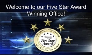 5 Star Award winning office.