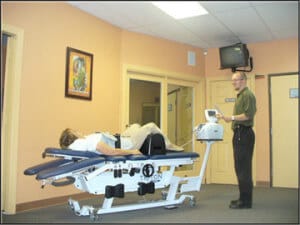 spinal decompression table is used for disc bulges and herniation in the low back and neck