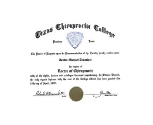 trosclair chiropractic diploma 17inchW x 14 inchH 100dpi