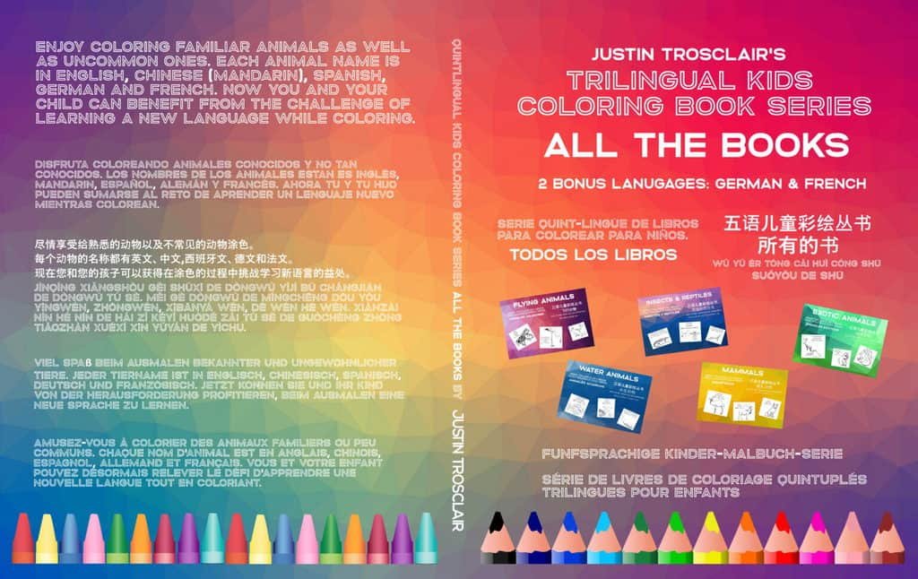Tri-Lingual Coloring Books – combo covers