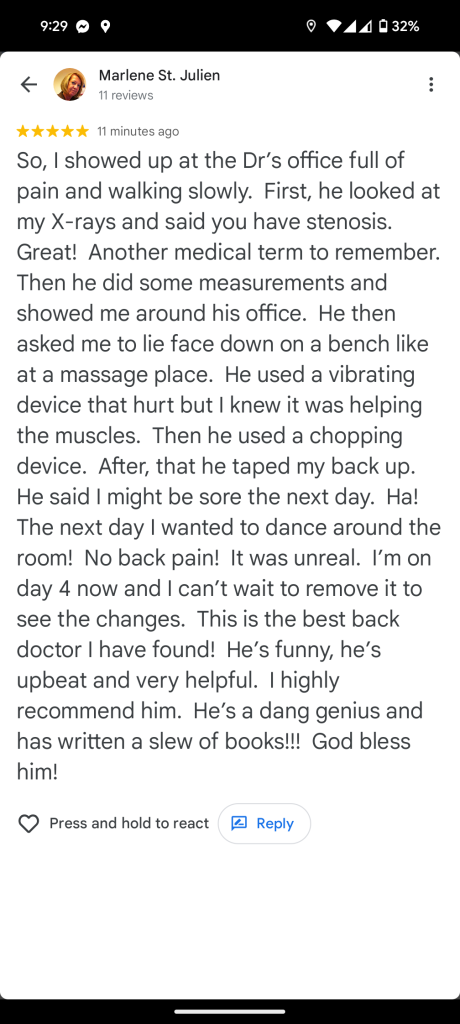 best back doctor i have found