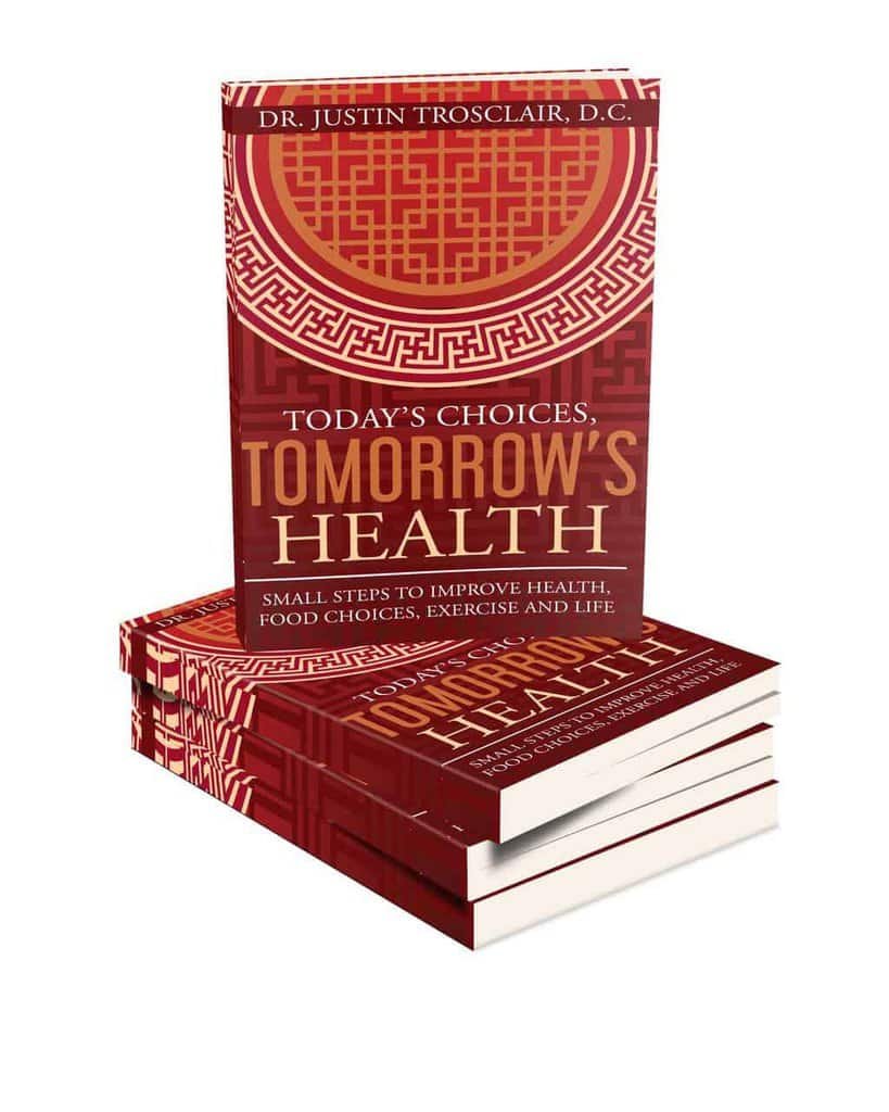 Innovative book cover on health choices, exercise, and lifestyle by Dr. Justin Trosclair, emphasizing small steps toward better health and wellness.