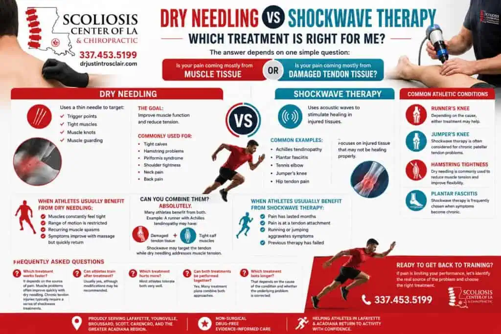 Chiropractic treatment options including shockwave therapy, cold laser, scoliosis braces, and spinal decompression at Scoliosis Center of LA.